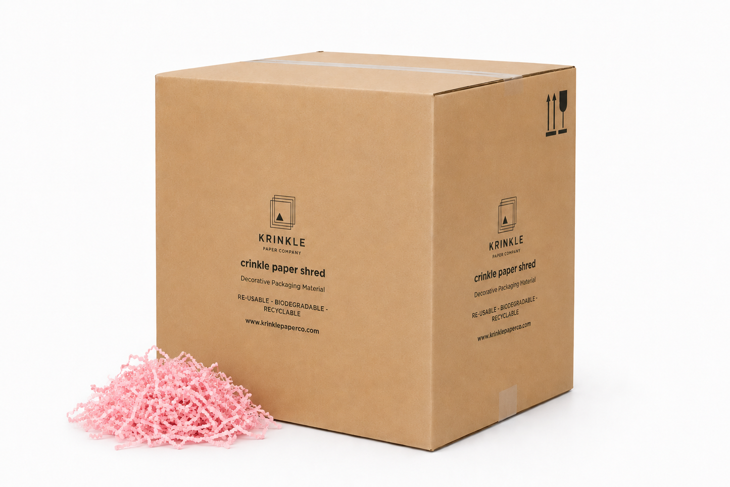 Pastel Pink Crinkle Shred Paper