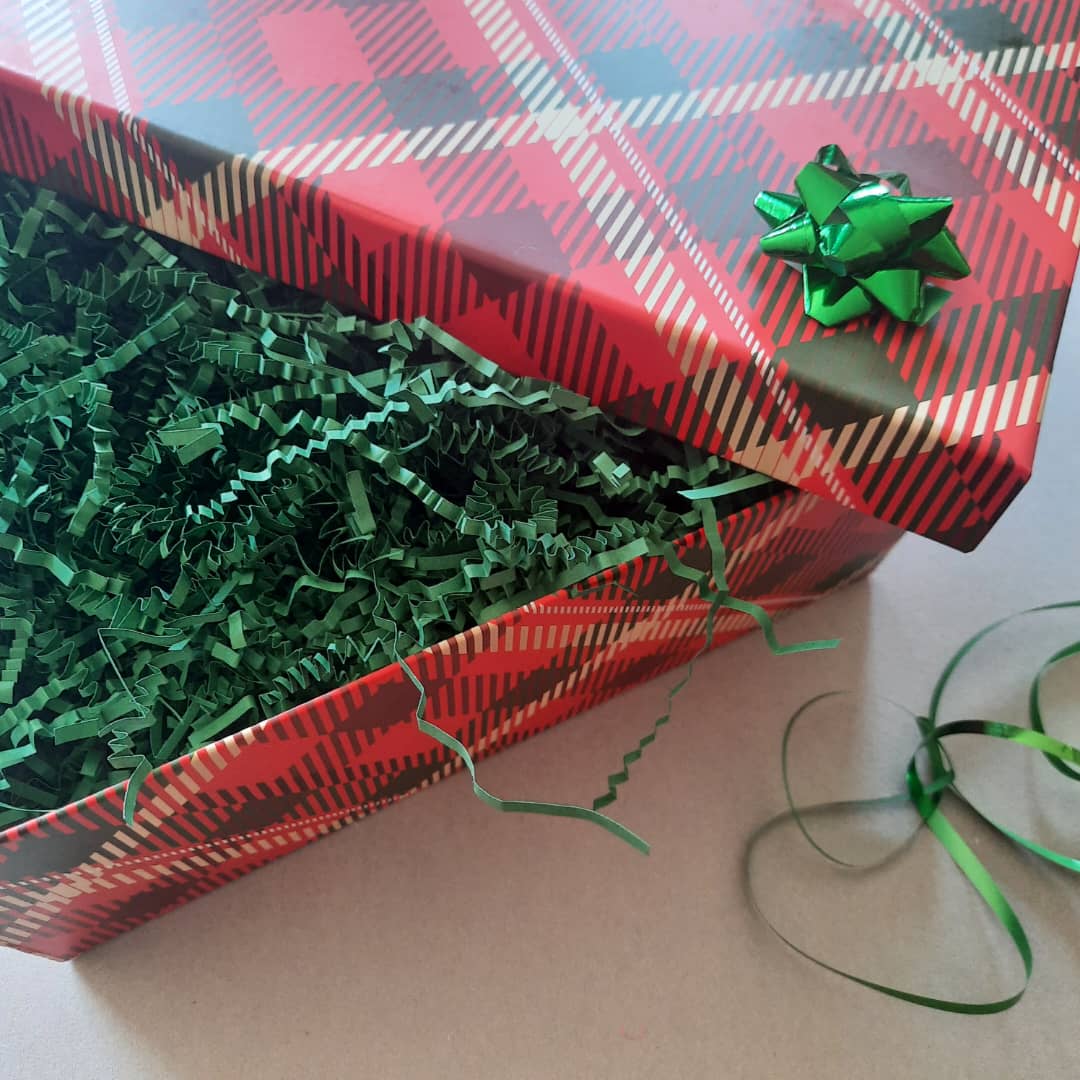 Forest Green Crinkle Shred Paper