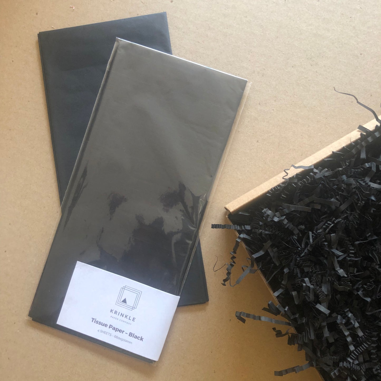 Black Tissue Paper - 4 Sheets