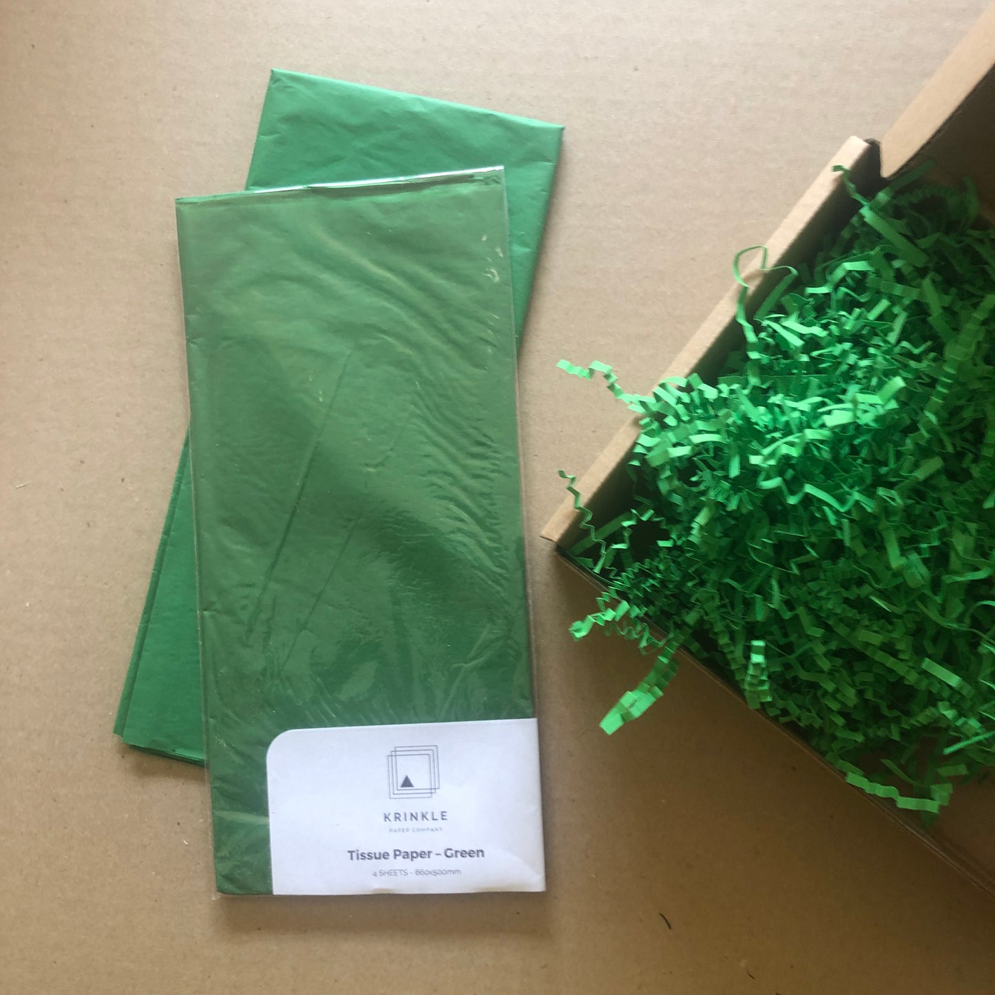 Green Tissue Paper - 4 Sheets