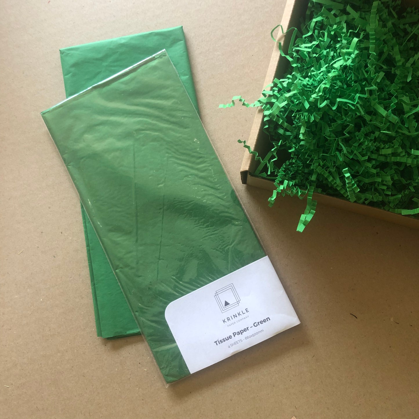 Green Tissue Paper - 4 Sheets