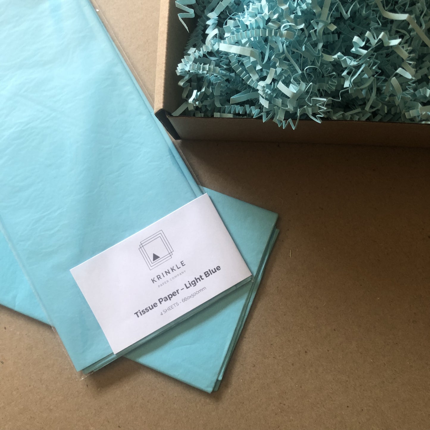 Baby Blue Tissue Paper - 4 Sheets