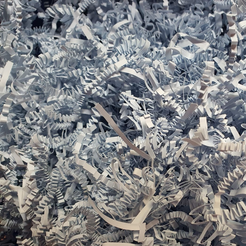 Ice Blue Crinkle Shred Paper