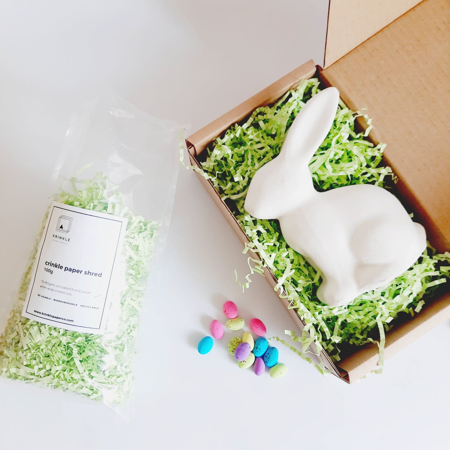 Mint Green Crinkle Shred Paper