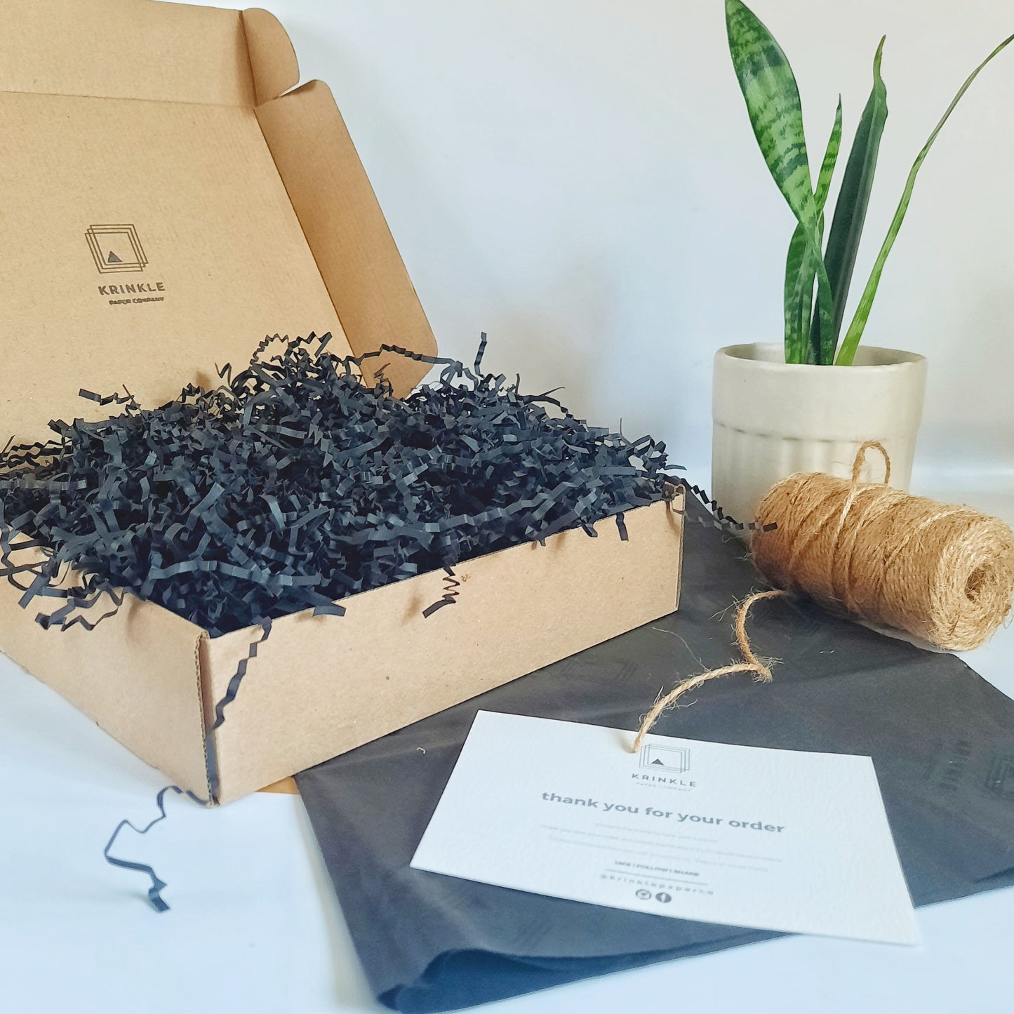 Black Crinkle Shred Paper