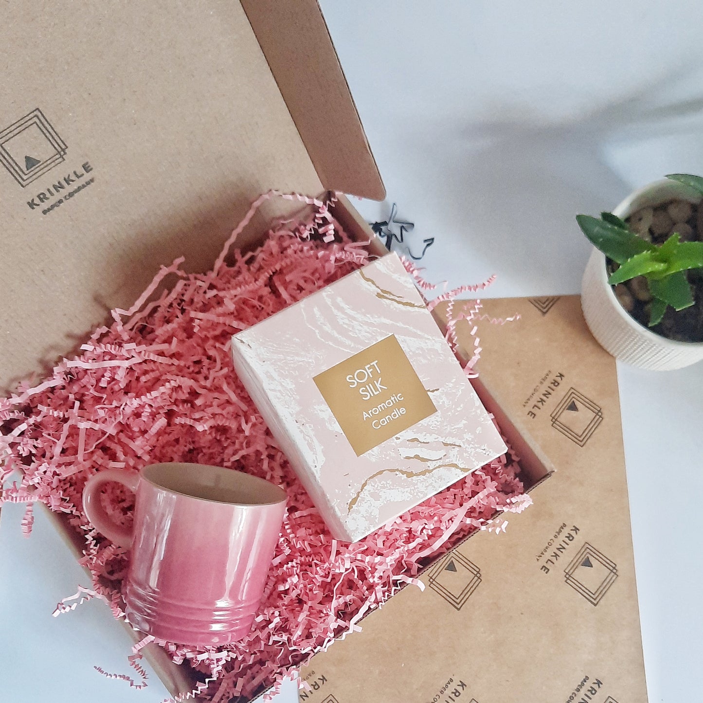 Pastel Pink Crinkle Shred Paper