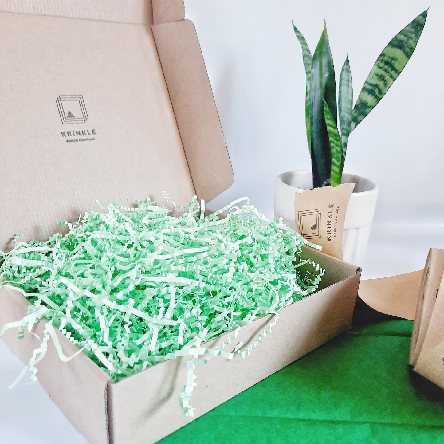 Mint Green Crinkle Shred Paper