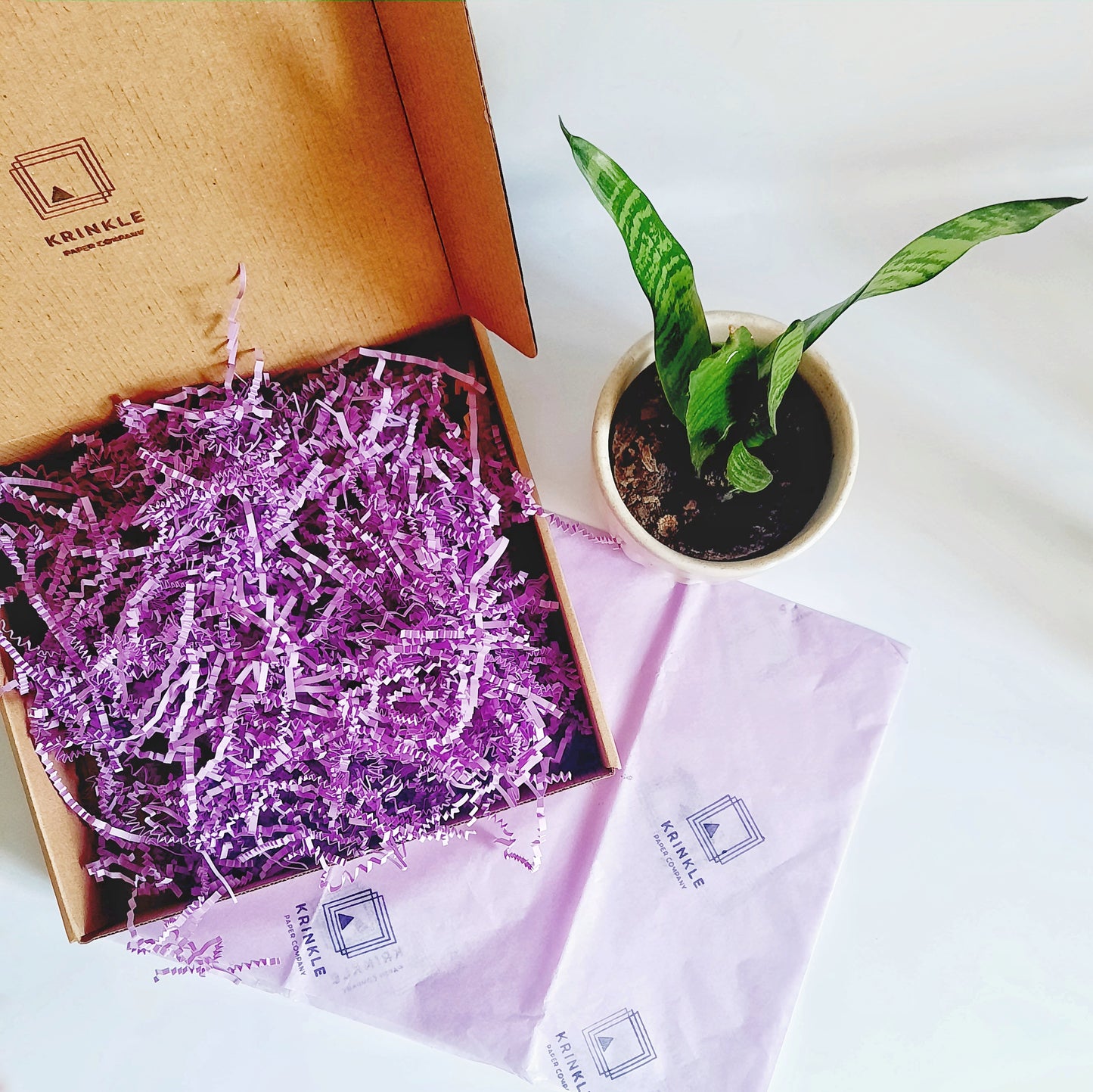 Lavender Crinkle Shred Paper