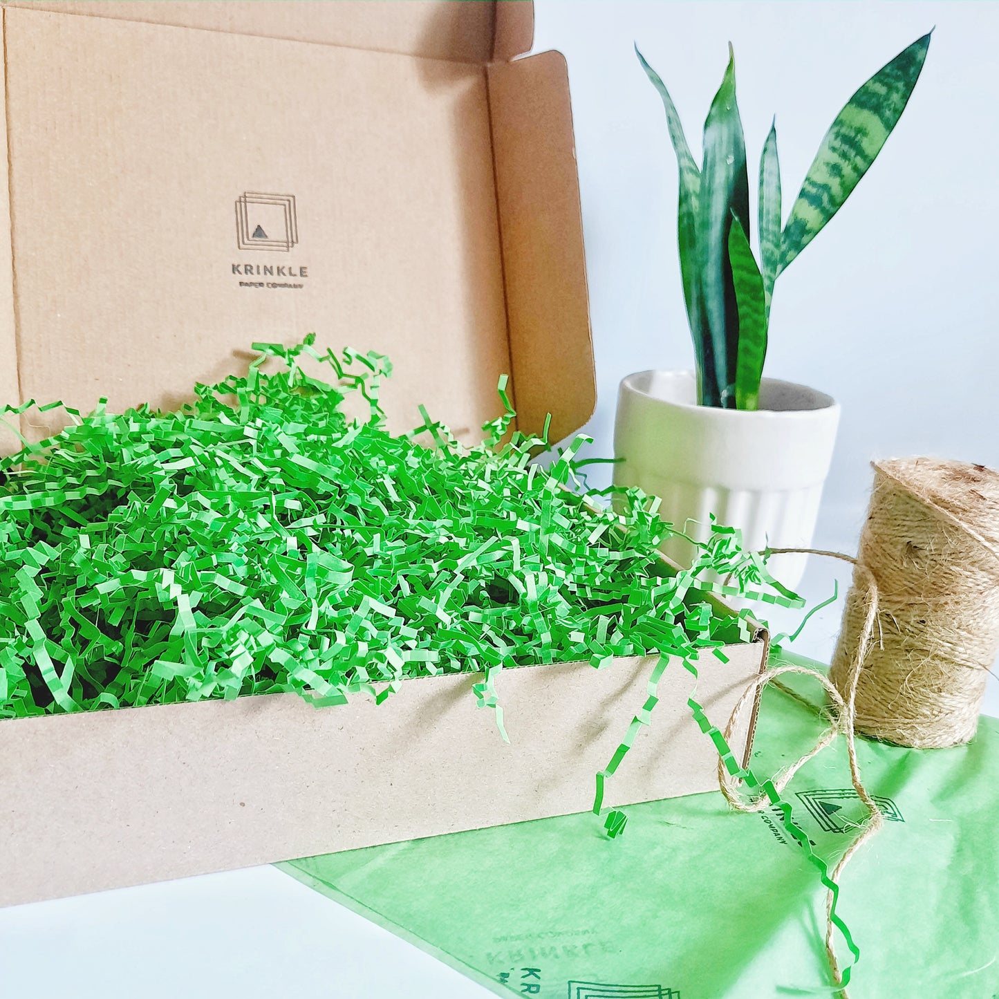 Green Crinkle Shred Paper
