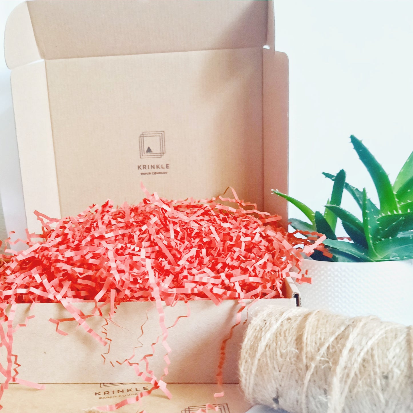 Red Crinkle Shred Paper