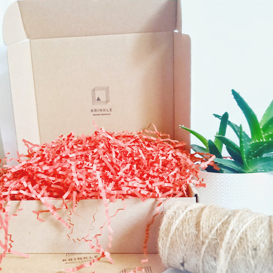 Red Crinkle Shred Paper