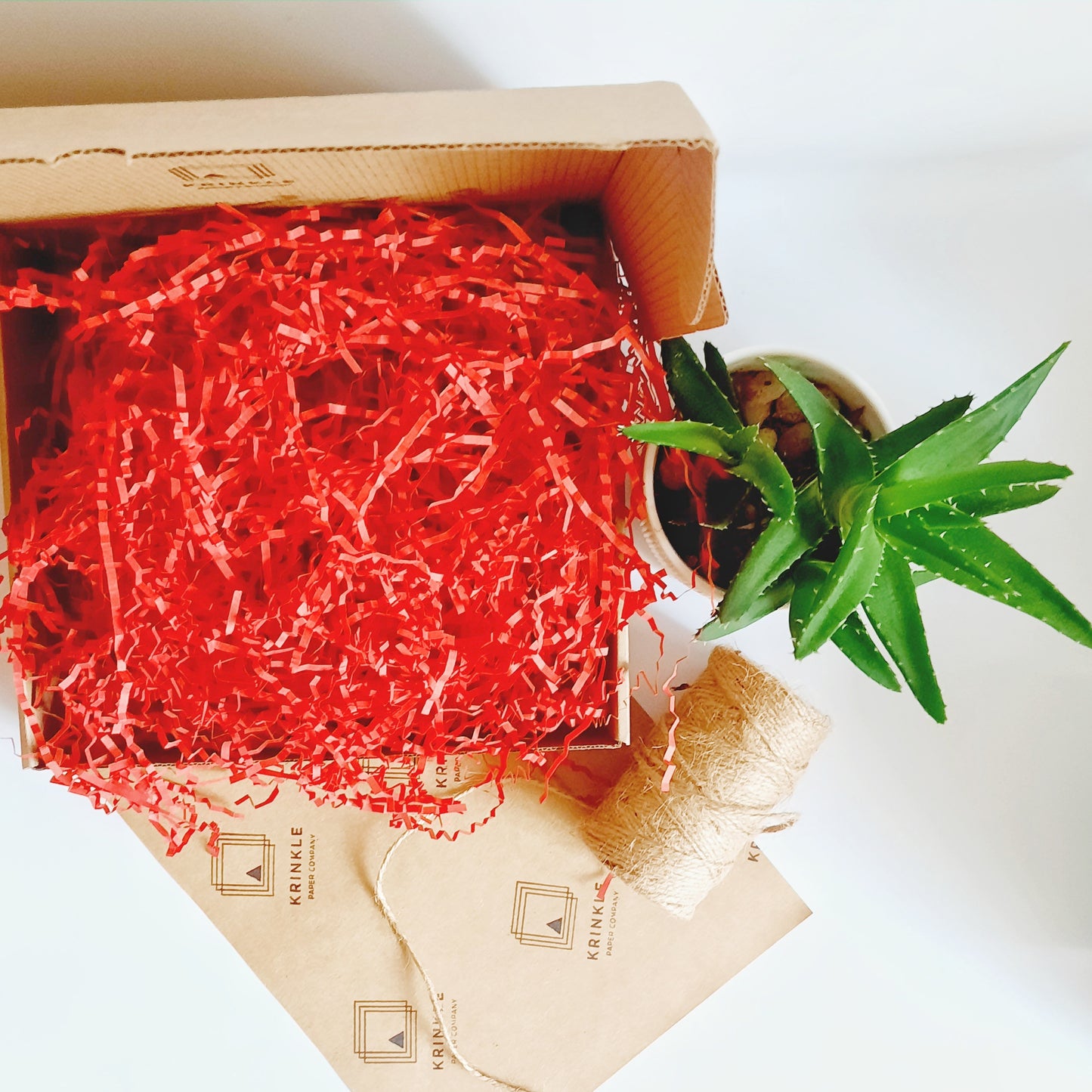 Red Crinkle Shred Paper