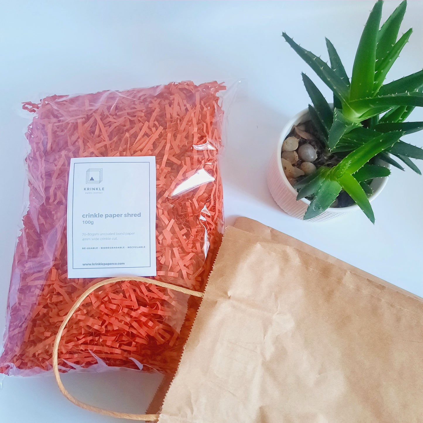 Red Crinkle Shred Paper
