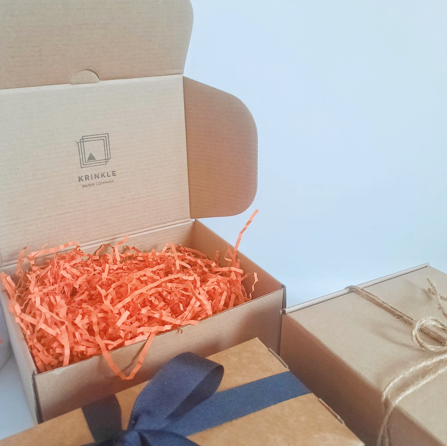Orange Crinkle Shred Paper