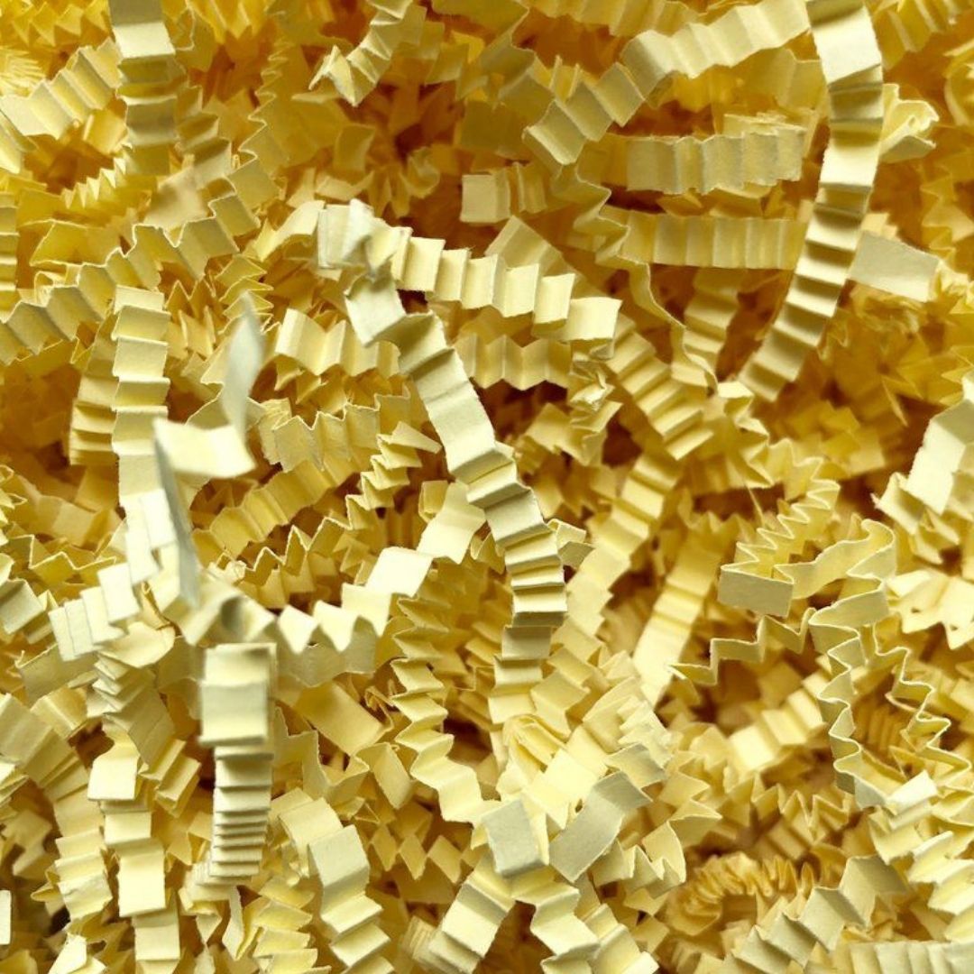 Butter Yellow Crinkle Shred Paper