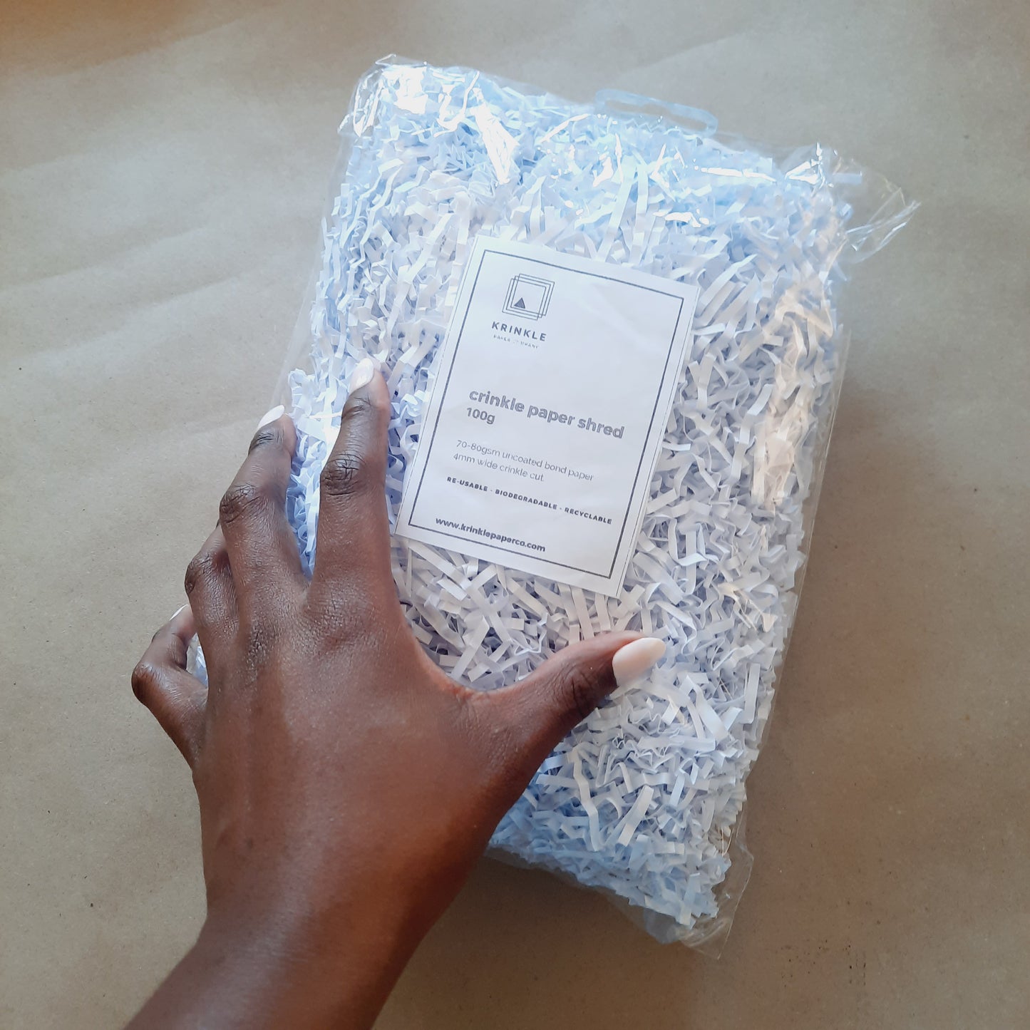 White Crinkle Shred Paper