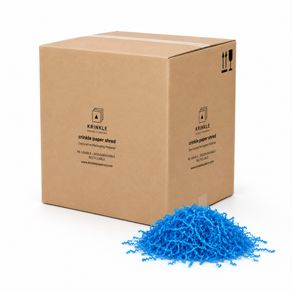 Azure Blue Crinkle Paper – Shredded Gift Box Filler
