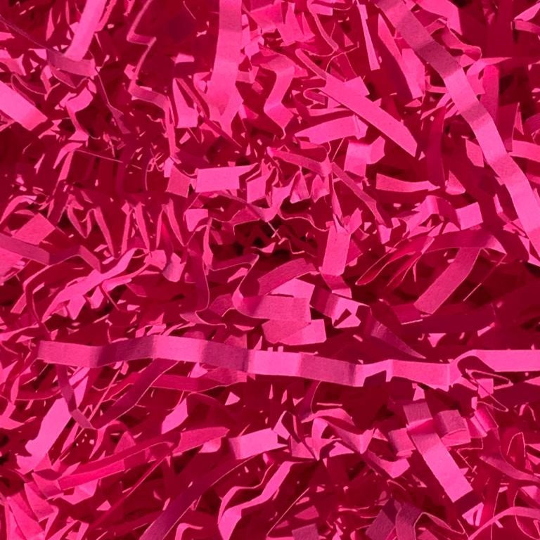 Hot Pink Crinkle Shred Paper