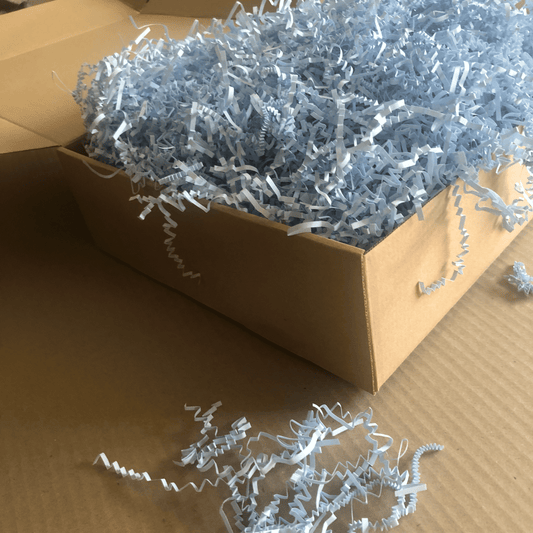 Ice Blue Crinkle Shred Paper