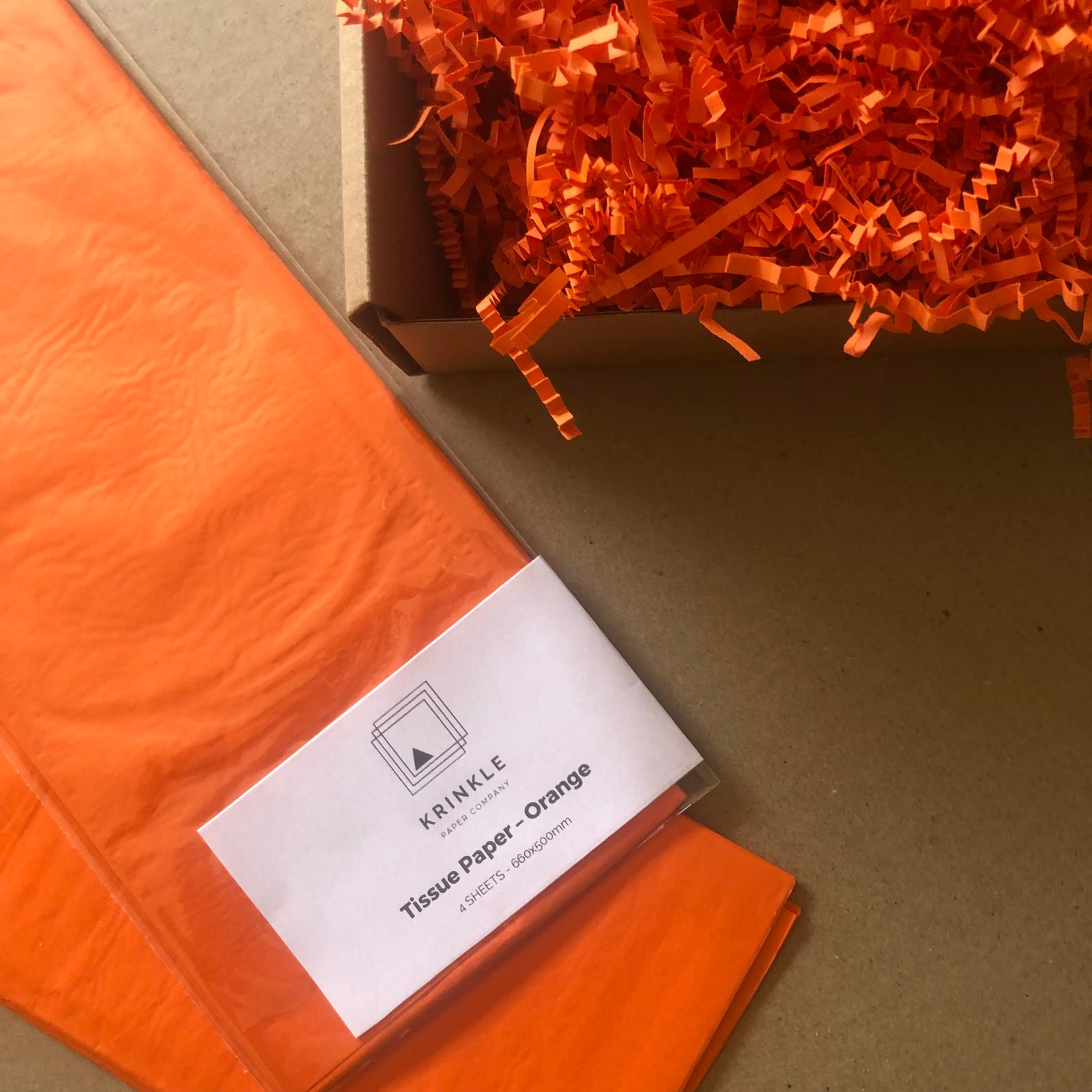 Orange Tissue Paper - 4 Sheets
