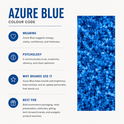 Azure Blue Crinkle Paper – Shredded Gift Box Filler