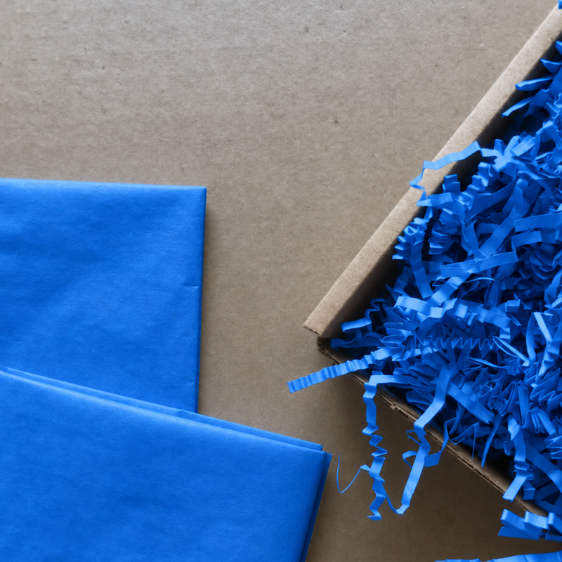 Azure Blue Tissue Paper - 4 Sheets