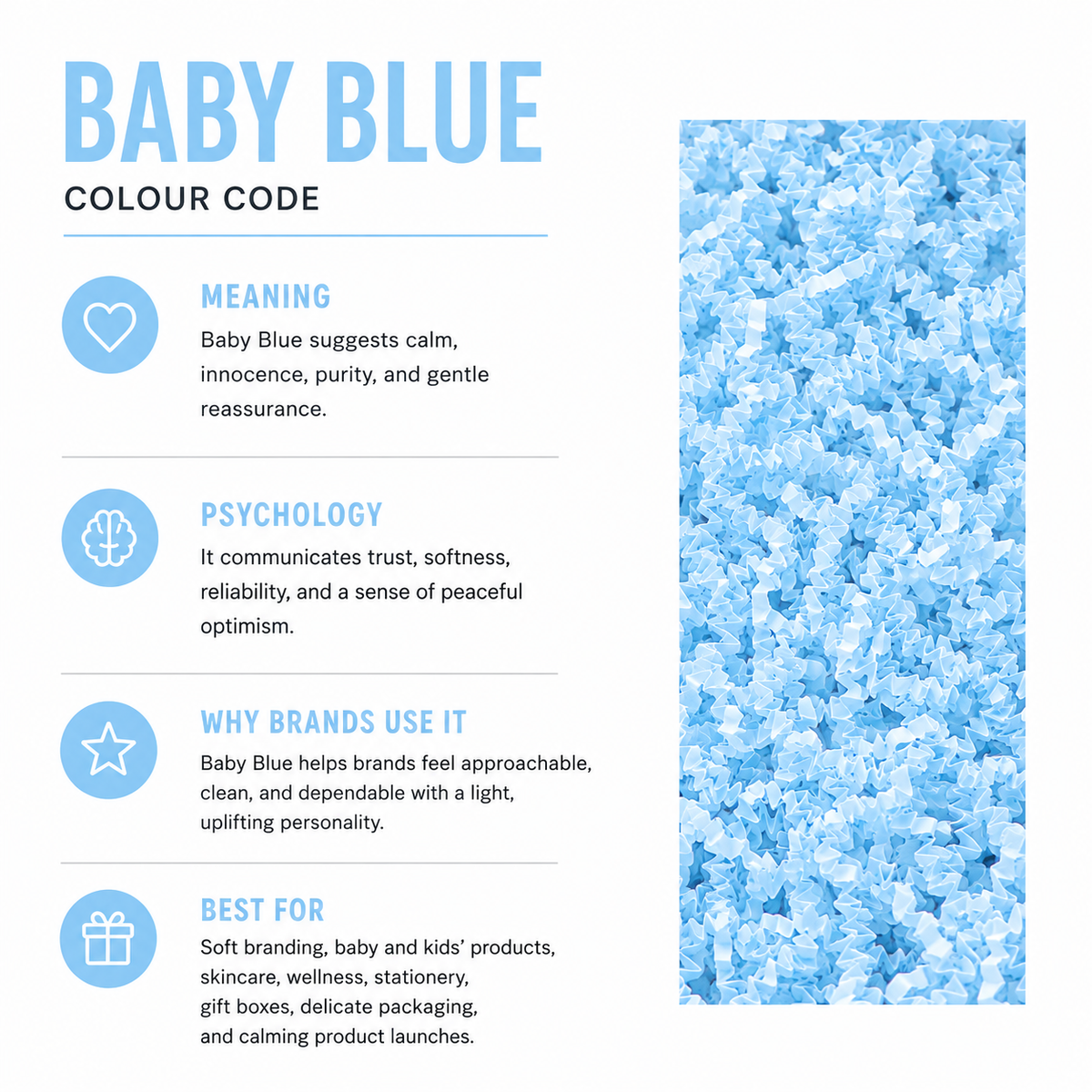 Baby Blue Crinkle Paper – Shredded Gift Box Filler