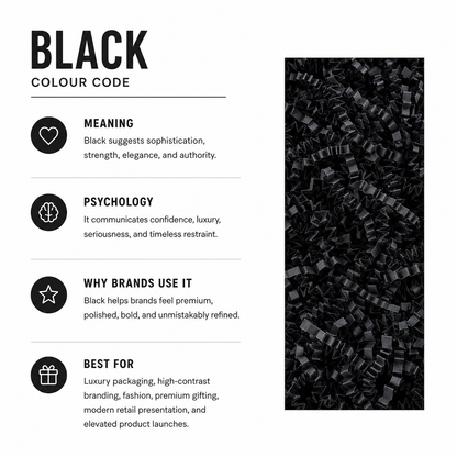 Black Crinkle Paper – Shredded Gift Box Filler
