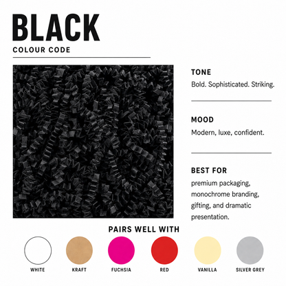 Black Crinkle Paper – Shredded Gift Box Filler