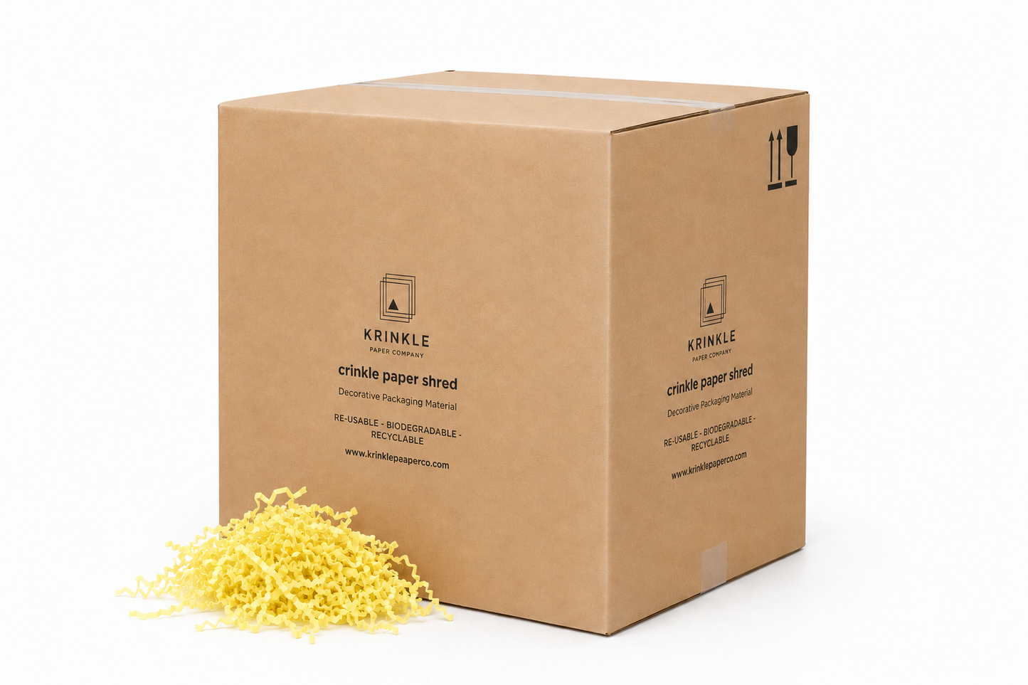 Butter Yellow Crinkle Shred Paper