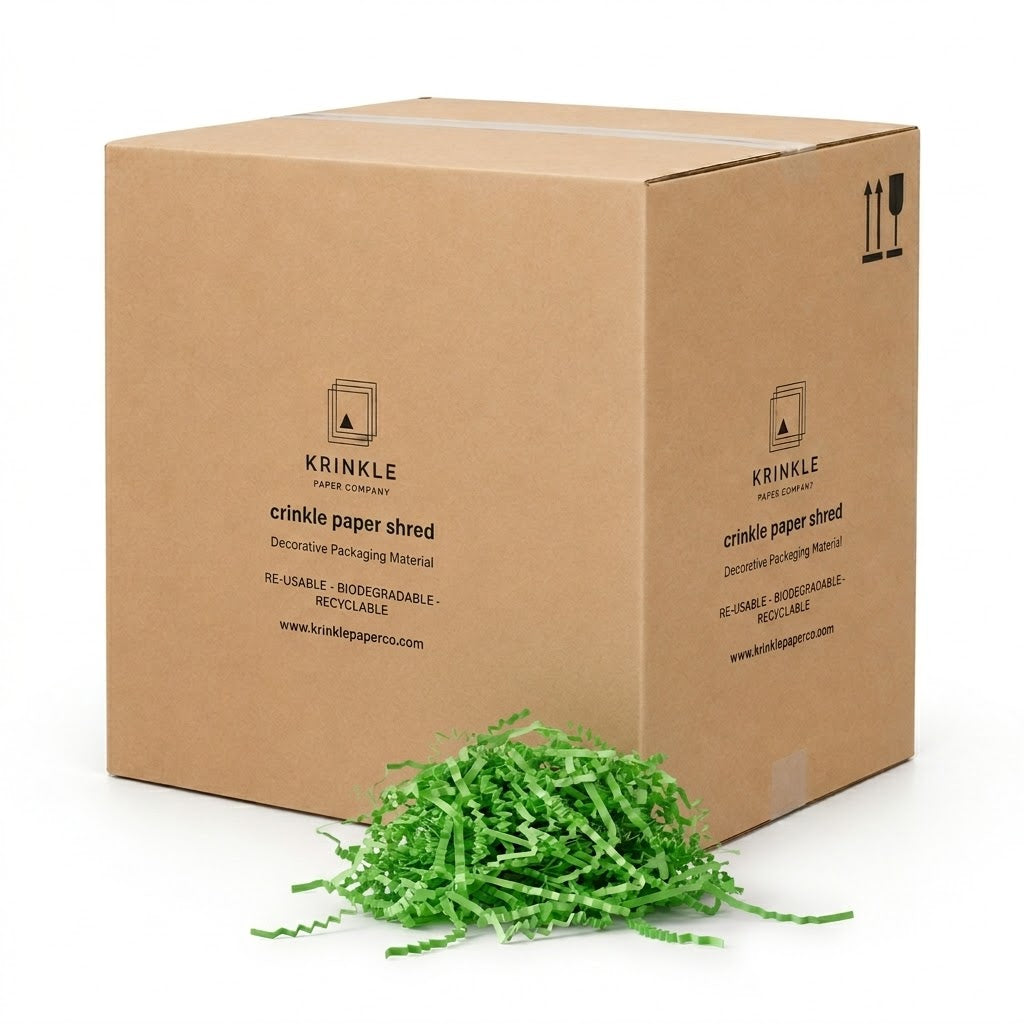 Green Crinkle Shred Paper