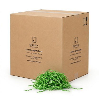 Green Crinkle Paper – Shredded Gift Box Filler