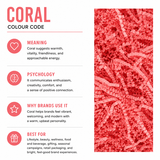 Coral Crinkle Paper – Shredded Gift Box Filler