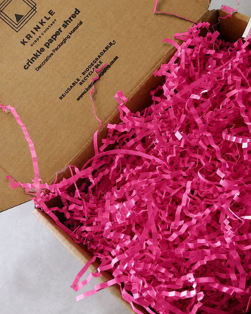 Fuchsia Crinkle Shred Paper