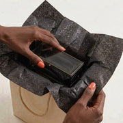 Black Glitter Tissue Paper - 6 Sheets