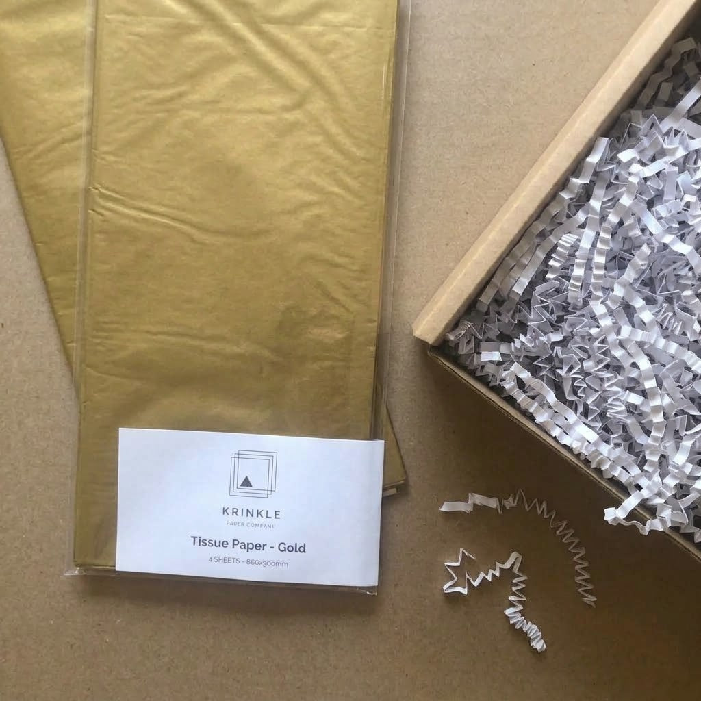 Gold Tissue Paper - 4 Sheets