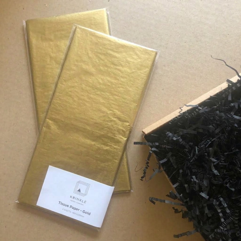 Gold Tissue Paper - 4 Sheets