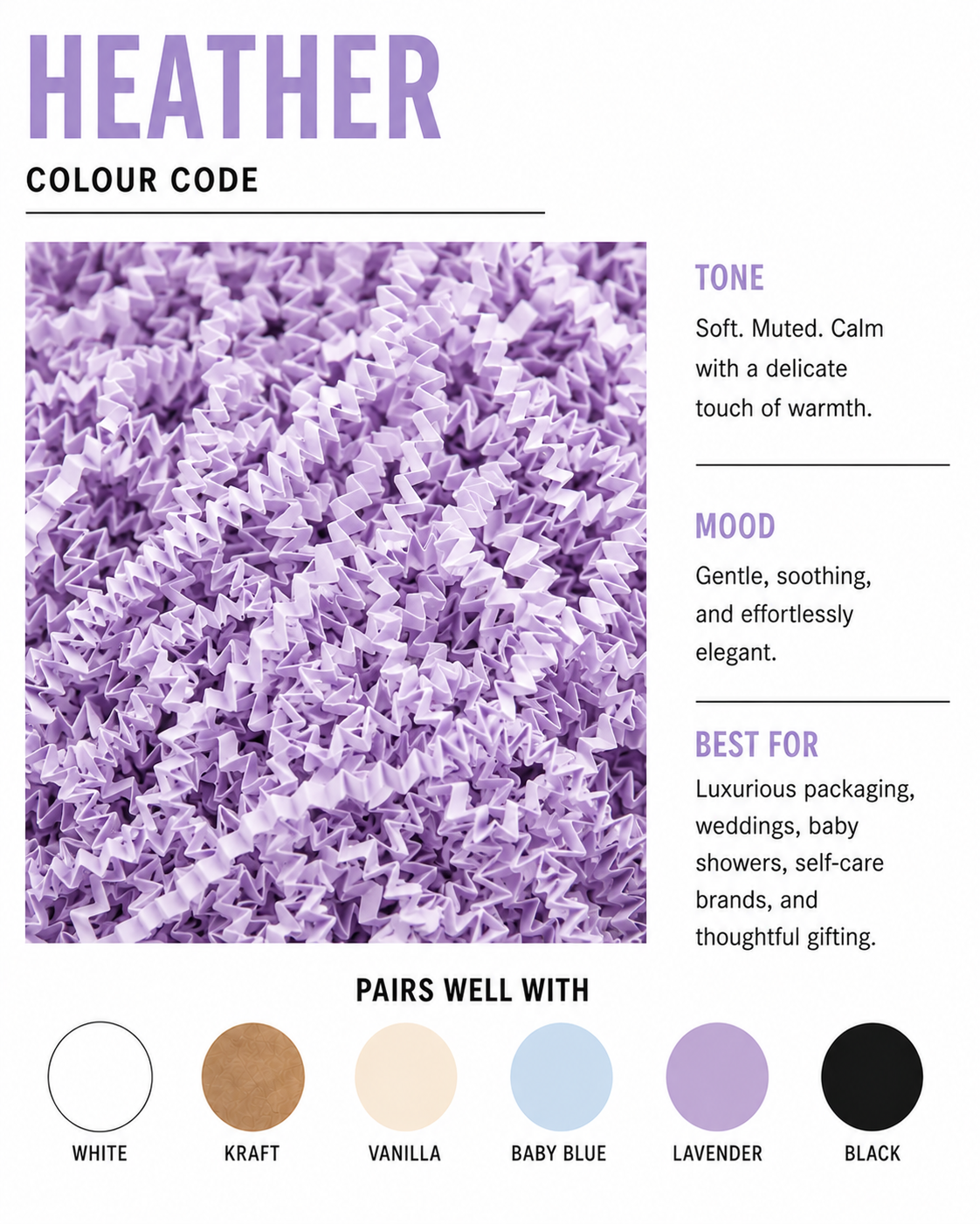 Heather Crinkle Paper – Shredded Gift Box Filler