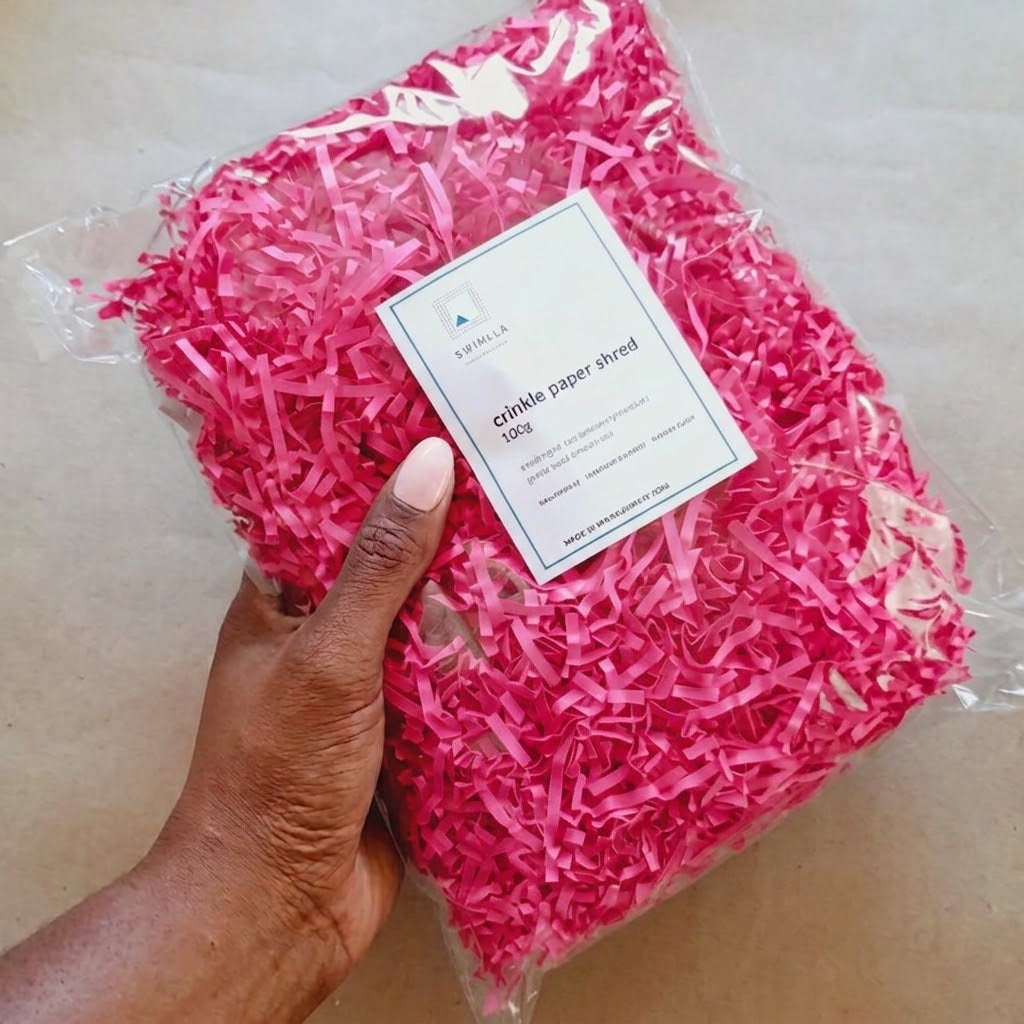 Hot Pink Crinkle Paper – Shredded Gift Box Filler
