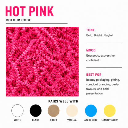 Hot Pink Crinkle Paper – Shredded Gift Box Filler
