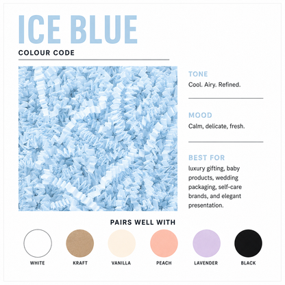 Ice Blue Crinkle Paper – Shredded Gift Box Filler