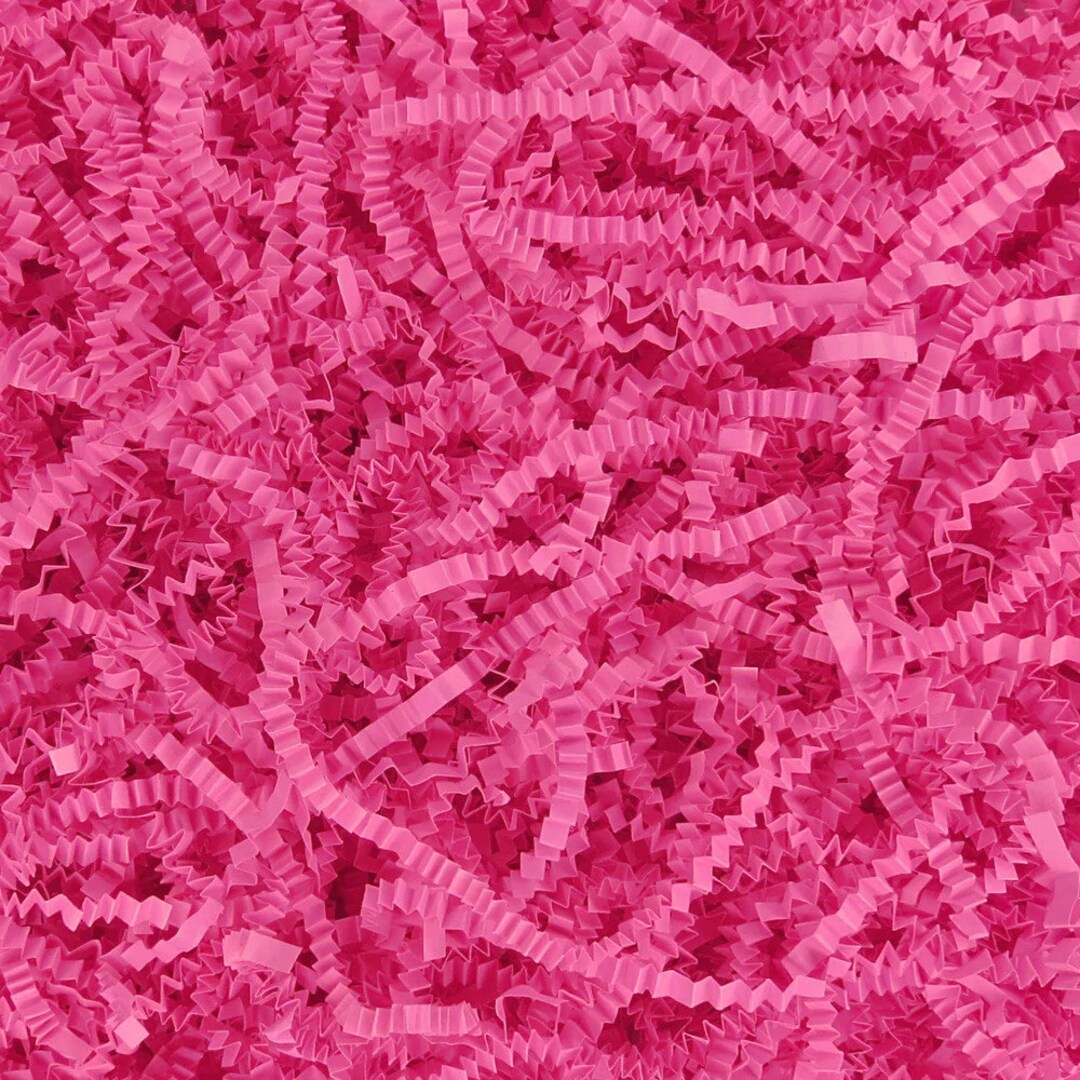 Hot Pink Crinkle Shred Paper