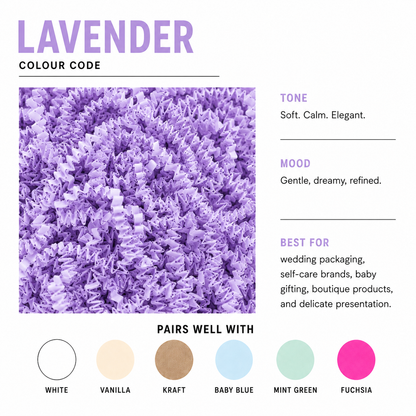 Lavender Crinkle Paper – Shredded Gift Box Filler