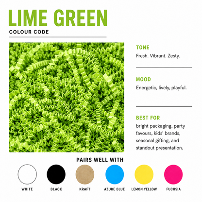 Lime Green Crinkle Shred Paper