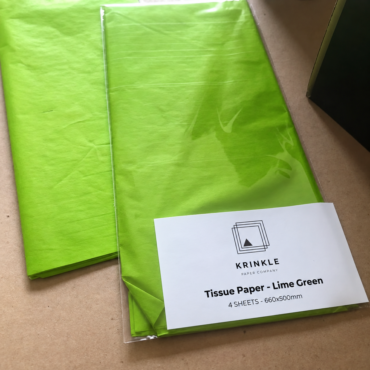 Lime Green Tissue Paper - 4 Sheets