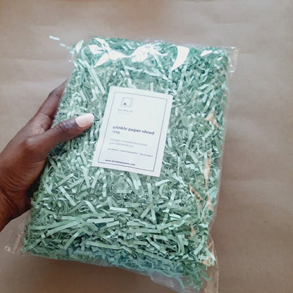Mint Green Crinkle Paper – Shredded Gift Box Filler