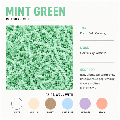 Mint Green Crinkle Paper – Shredded Gift Box Filler