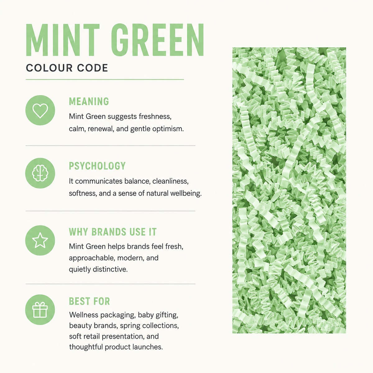 Mint Green Crinkle Paper – Shredded Gift Box Filler