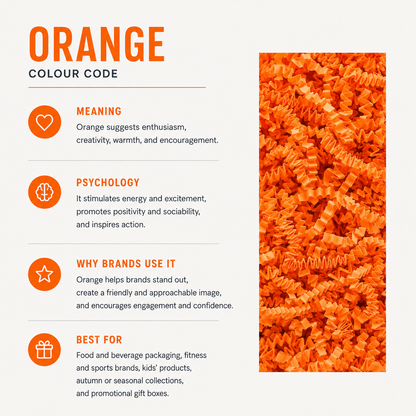 Orange Crinkle Paper – Shredded Gift Box Filler
