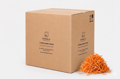 Orange Crinkle Paper – Shredded Gift Box Filler